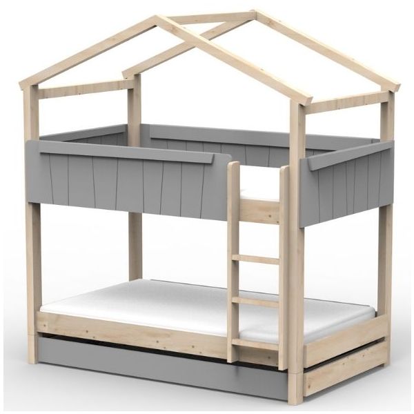 Star Light Convertible Bunk House Bed with Trundle Bed 120 x 190 cm