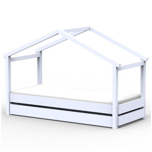 Star Light Convertible House Bed with Trundle Drawer 90 x 200 cm