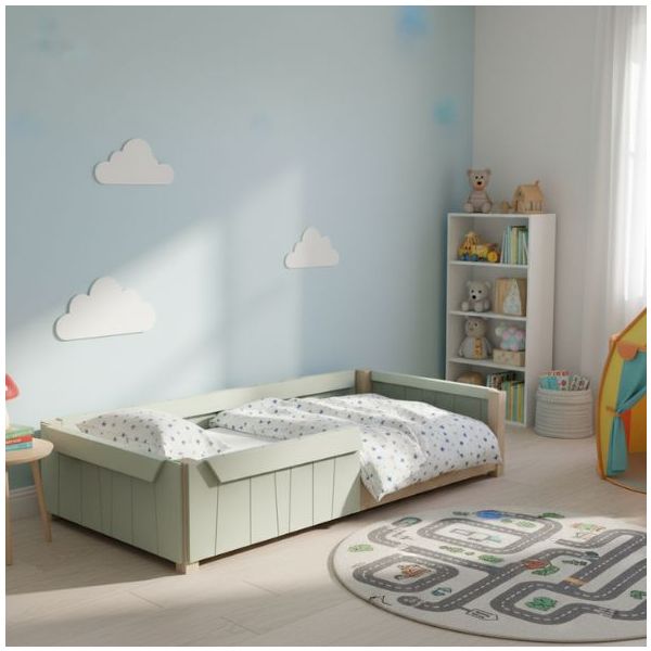 Lit simple au sol évolutif Montessori Star Light 90 x 190 cm