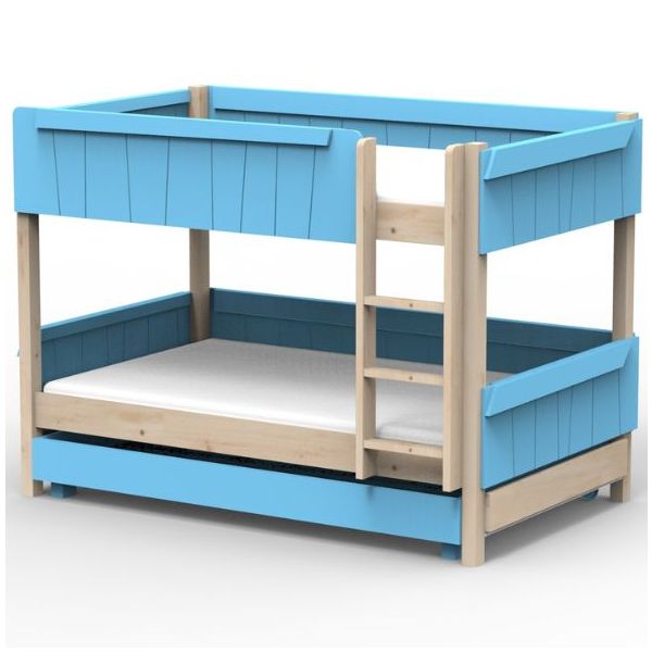 Star Light Convertible Bunk Bed with Trundle Drawer 120 x 190 cm