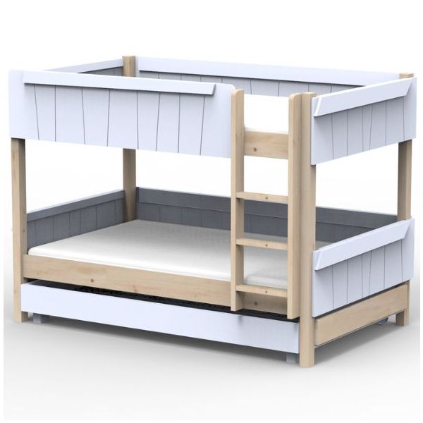 Star Light Convertible Bunk Bed with Trundle Drawer 120 x 190 cm