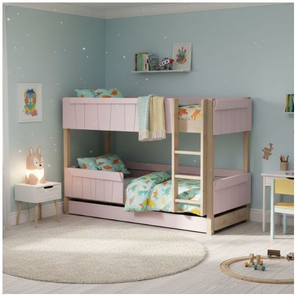 Star Light Convertible Bunk Bed with Trundle Drawer 90 x 190 cm