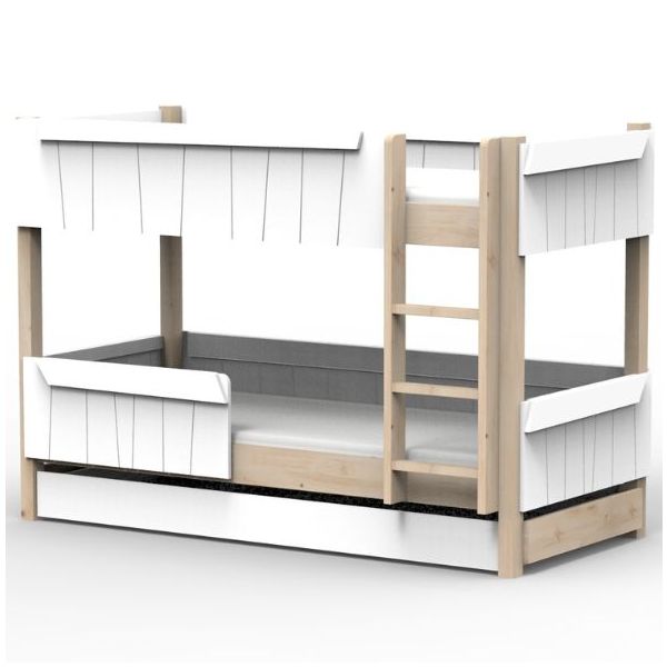 Star Light Convertible Bunk Bed with Trundle Drawer 90 x 190 cm