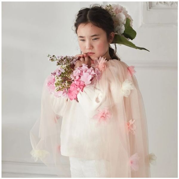 Cape florale - 3-6 ans - Rose