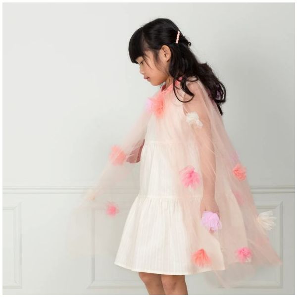 Cape florale - 3-6 ans - Rose