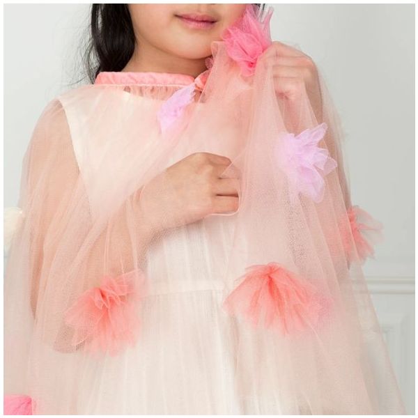 Cape florale - 3-6 ans - Rose