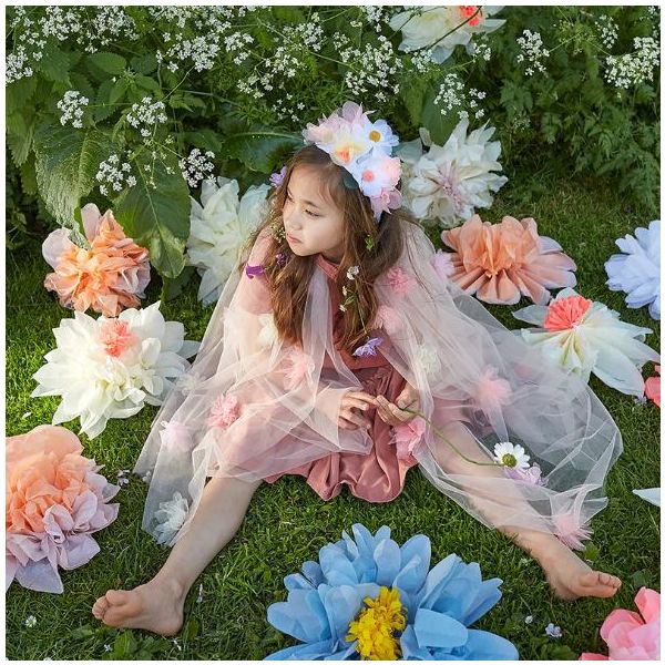 Cape florale - 3-6 ans - Rose