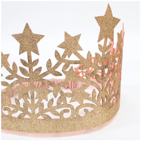 Couronne étoilée à paillettes - Doré