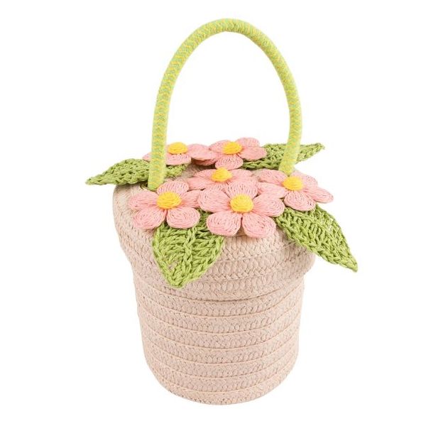 Sac panier tressé - Pot de fleurs