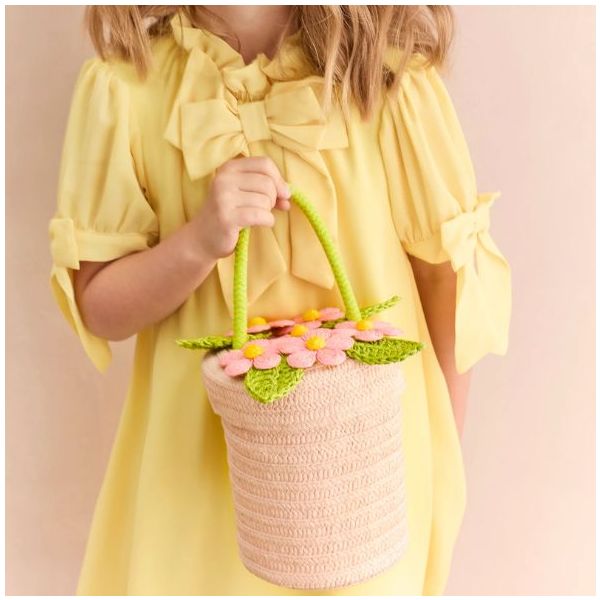 Sac panier tressé - Pot de fleurs