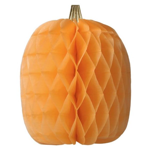 Set de 10 citrouilles en papier alvéolé