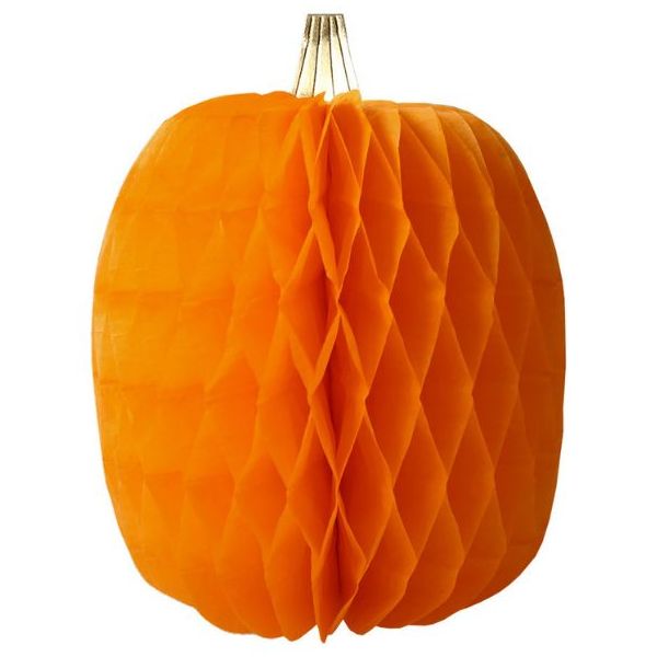 Set de 10 citrouilles en papier alvéolé