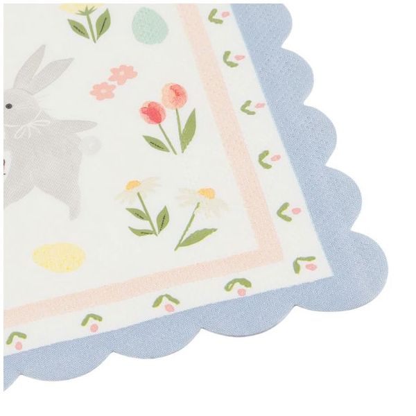 Set de 16 serviettes - Lapin de Pâques