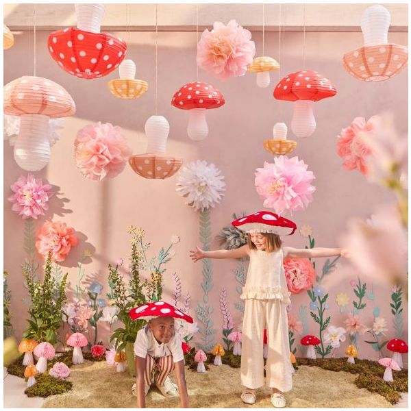 Set of 3 Hanging Lanterns - Mushrooms