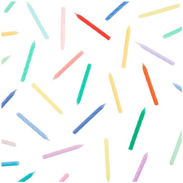 Set de 50 bougies d'anniversaire - Arc-en-ciel
