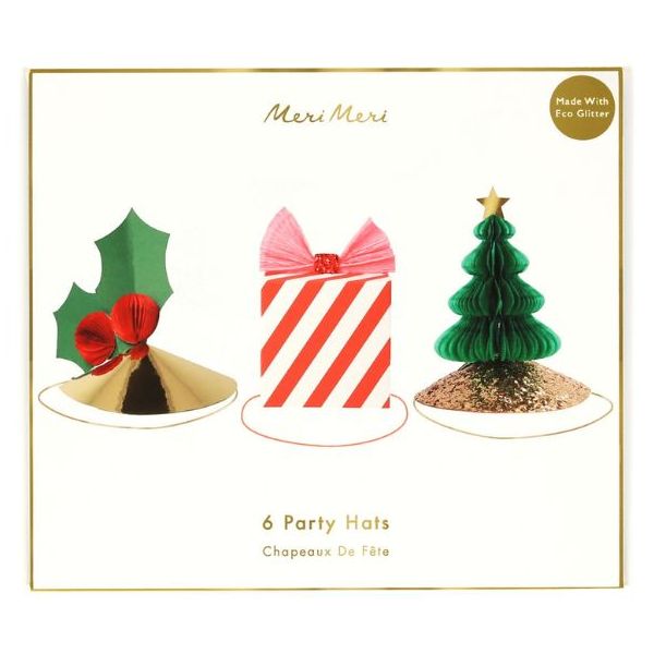 Set de 6 chapeaux de fête - Noël