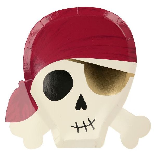 Set de 8 assiettes en carton - Pirates