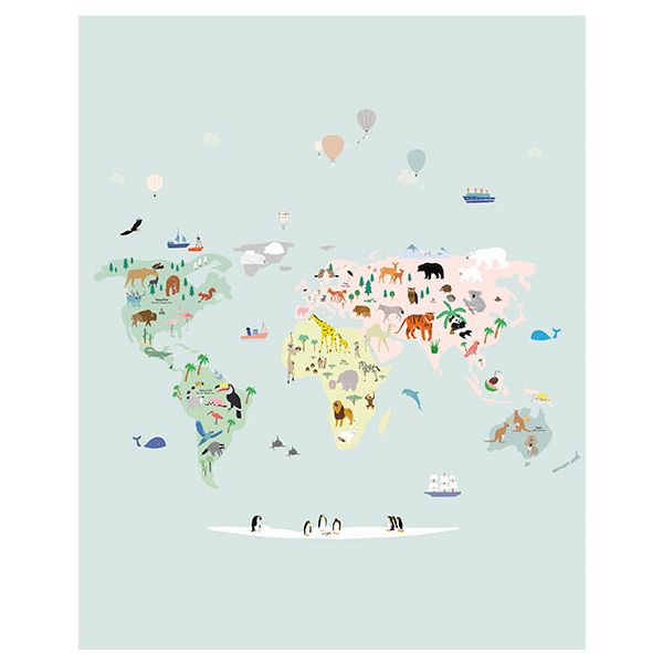 Fresque de Papier Peint - World