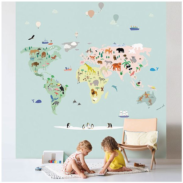 Fresque de Papier Peint - World
