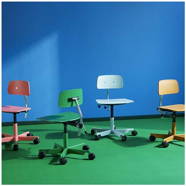 Chaise de bureau enfant Kevi 2533J - Rhubarbe