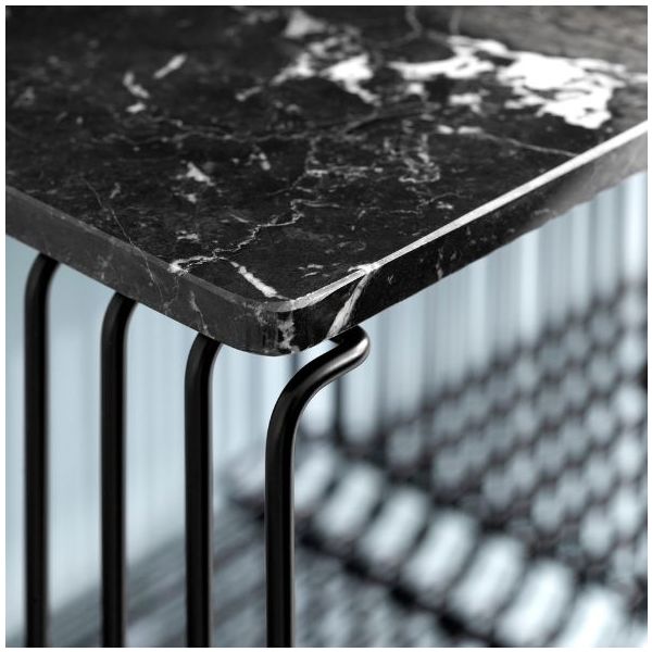 Panton Wire Extended Rectangular Metal Shelf - 25,7 cm