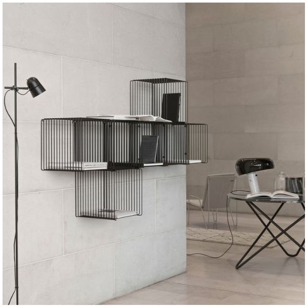 Panton Wire Single Square Metal Shelf - 25,7 cm