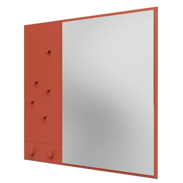 Spiegel Memo mit Wandkleiderstange & Magnetische Pinnwand