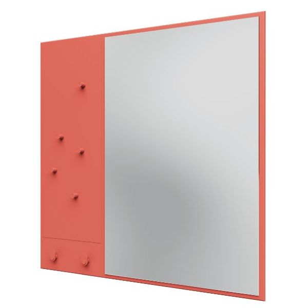 Spiegel Memo mit Wandkleiderstange & Magnetische Pinnwand