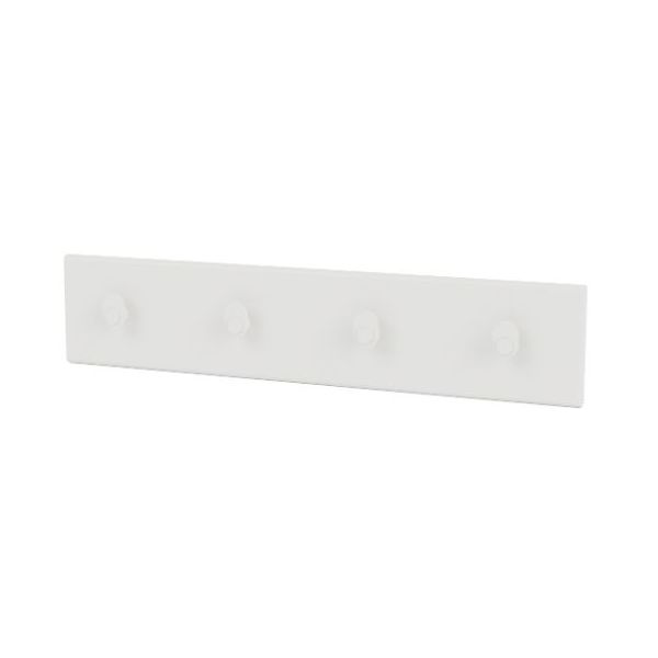 Porte-manteau mural avec 4 patères - Blanc
