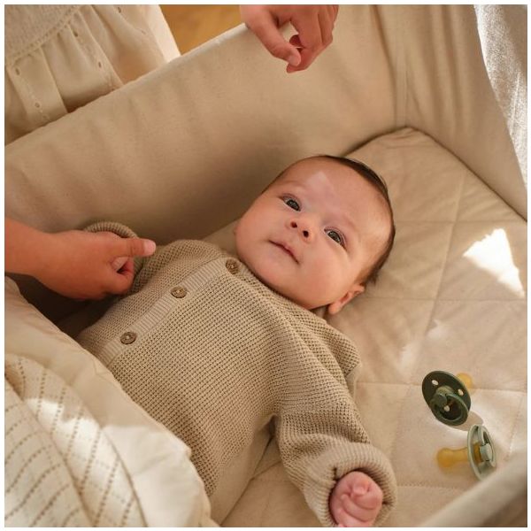 Berceau bébé rectangulaire suspendu à ressorts - Nature