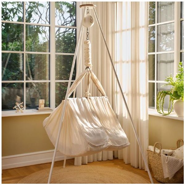 Bundle Classic - Hamac bébés Jumeaux suspendu à ressorts - Moteur Connect - Nature / Crème