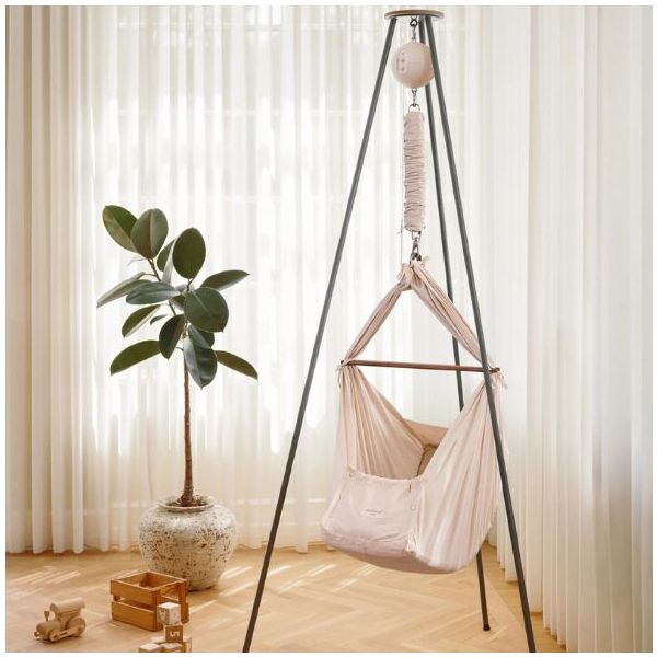 Bundle Classic - Hamac bébé suspendu à ressorts - Moteur Connect - Nature / Gris