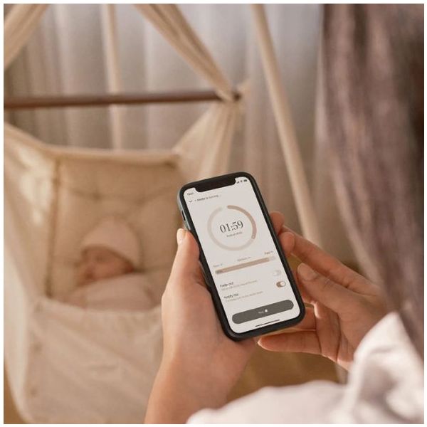 Bundle Classic - Hamac bébé suspendu à ressorts - Moteur Connect - Nature / Crème
