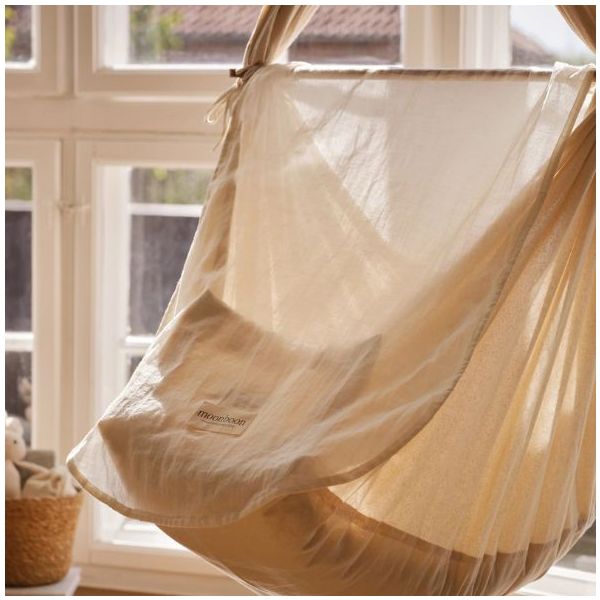 Bundle Classic - Hamac bébé suspendu à ressorts - Moteur Connect - Nature / Crème