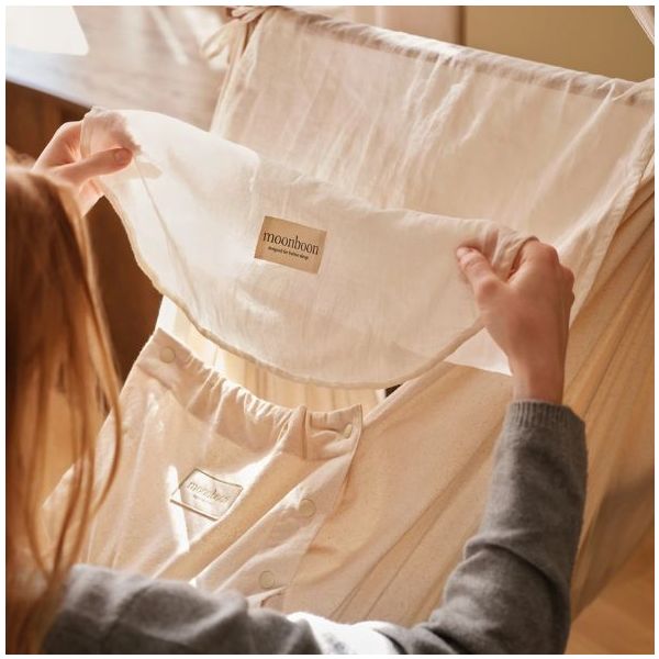 Bundle Classic - Hamac bébé suspendu à ressorts - Moteur Connect - Nature / Crème