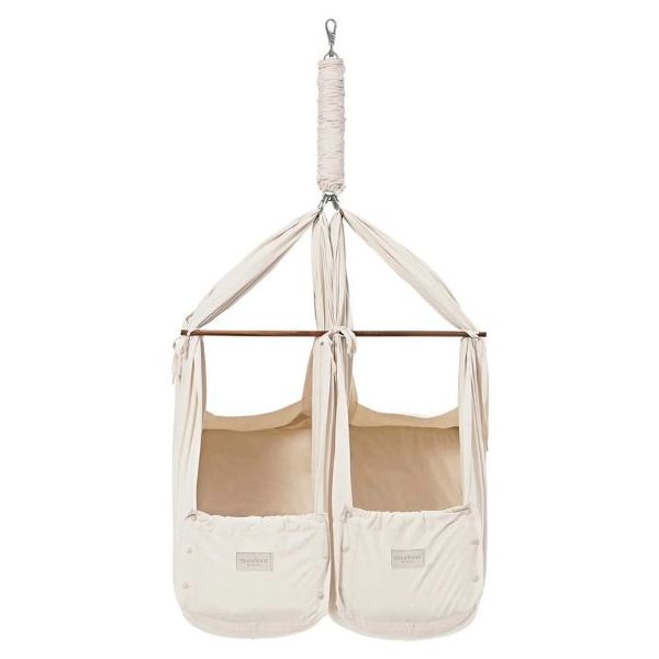 Bundle Essentiel - Hamac bébés Jumeaux suspendu à ressorts - Moteur Original - Nature