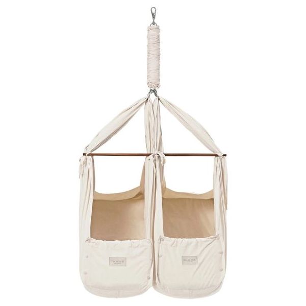 Bundle Classic - Hamac bébés Jumeaux suspendu à ressorts - Moteur Original - Nature / Gris