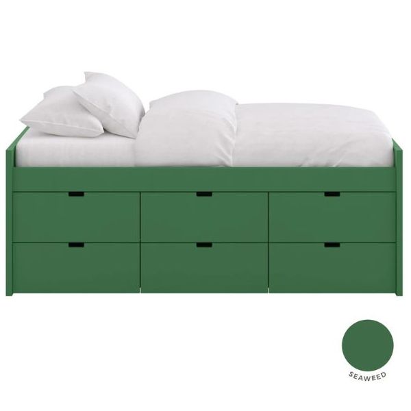 Block Single Bed with 6 drawers - 90x200cm