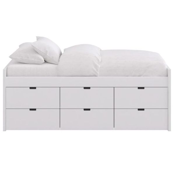 Block Single Bed with 6 drawers - 90x190cm