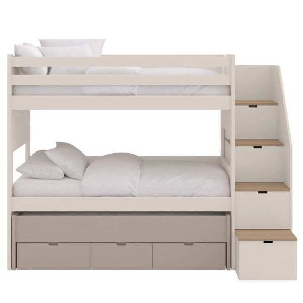 XL Bunk bed Movil w/ trundle bed and drawers - Staircase Right - 90x190cm