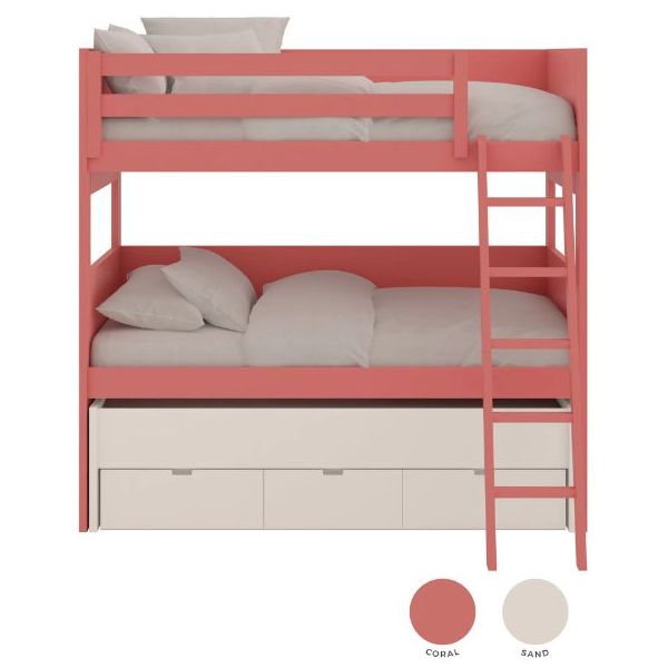 XL Bunk bed Movil w/ trundle bed and drawers - 90x200cm