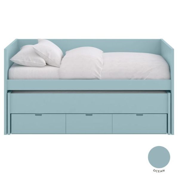 Lit banquette gigogne Movil avec tiroirs - 90 x 200 cm