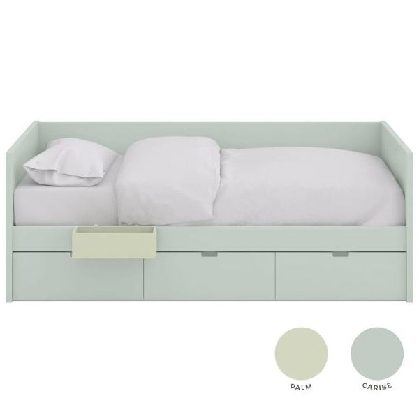 Lit banquette avec tiroirs de rangement Nido - 90 x 190 cm