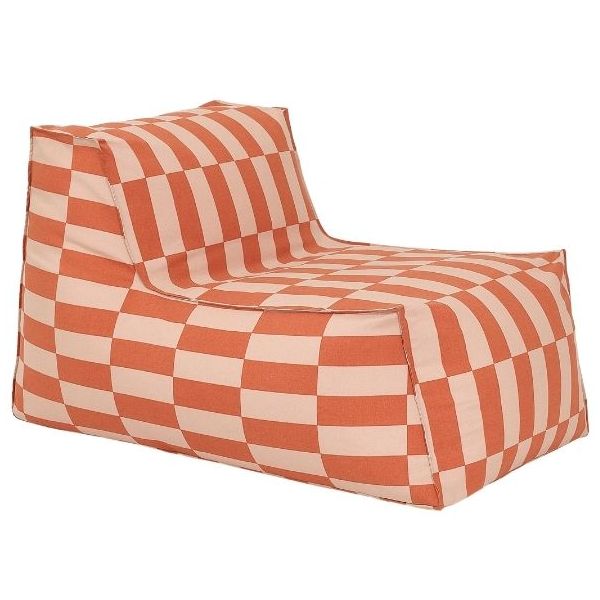 Matteo Outdoor Long Beanbag Chair - Tiles Tangerine