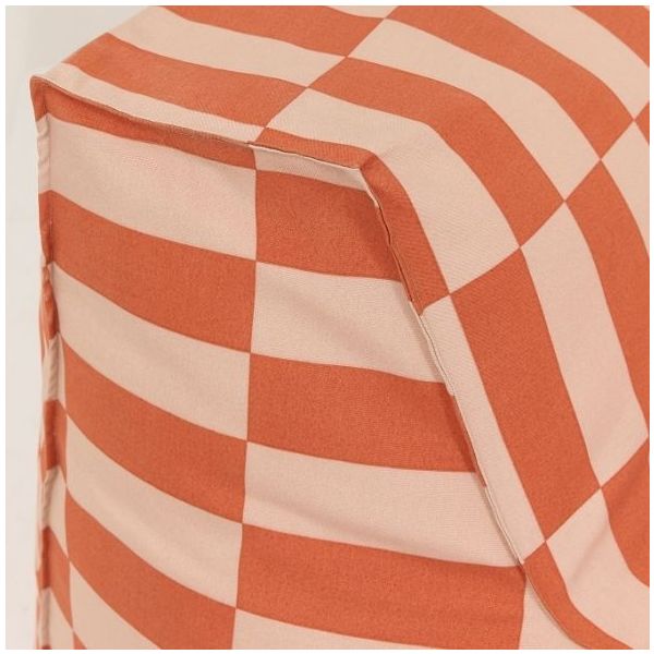 Matteo Outdoor Long Beanbag Chair - Tiles Tangerine