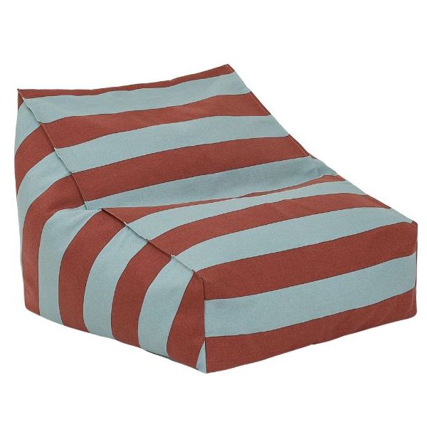 Vibes Kids Outdoor Beanbag Chair - Stripes Toffee / Blue