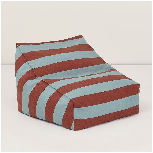 Vibes Kids Outdoor Beanbag Chair - Stripes Toffee / Blue