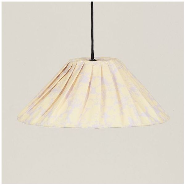 Ava Pleated Lampshade - 50 cm - Flowers Yellow