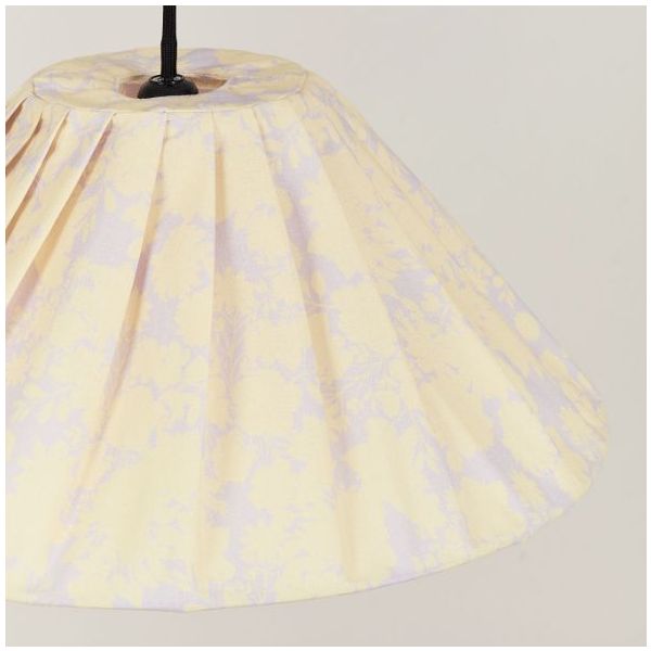 Ava Pleated Lampshade - 50 cm - Flowers Yellow