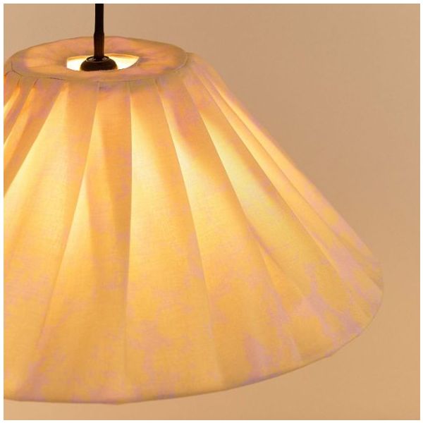 Ava Pleated Lampshade - 50 cm - Flowers Yellow